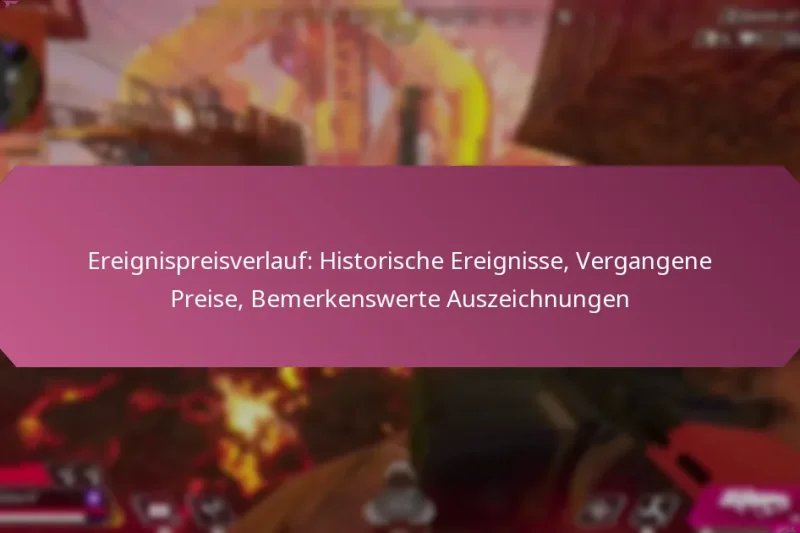 Ereignispreisverlauf: Historische Ereignisse, Vergangene Preise, Bemerkenswerte Auszeichnungen