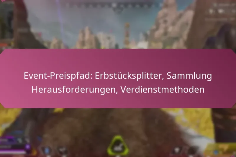 Event-Preispfad: Erbstücksplitter, Sammlung Herausforderungen, Verdienstmethoden