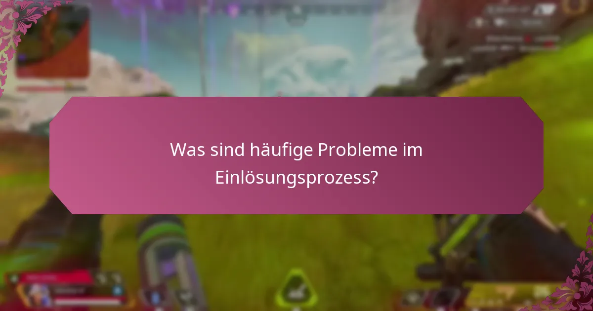 Was sind häufige Probleme im Einlösungsprozess?
